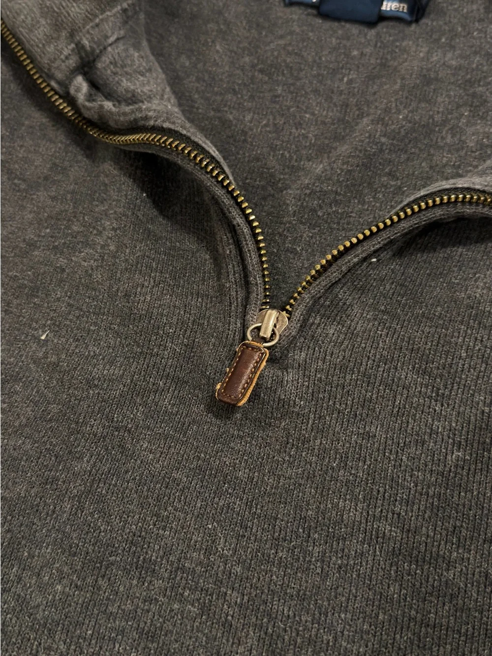 Polo Ralph Lauren Mens XXL Quarter Zip Pullover Sweater Gray Red Pony Cotton